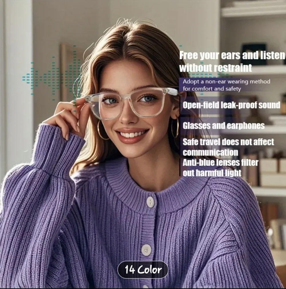 Smart Wireless Glasses Elegant Color Changing Frame Glasses